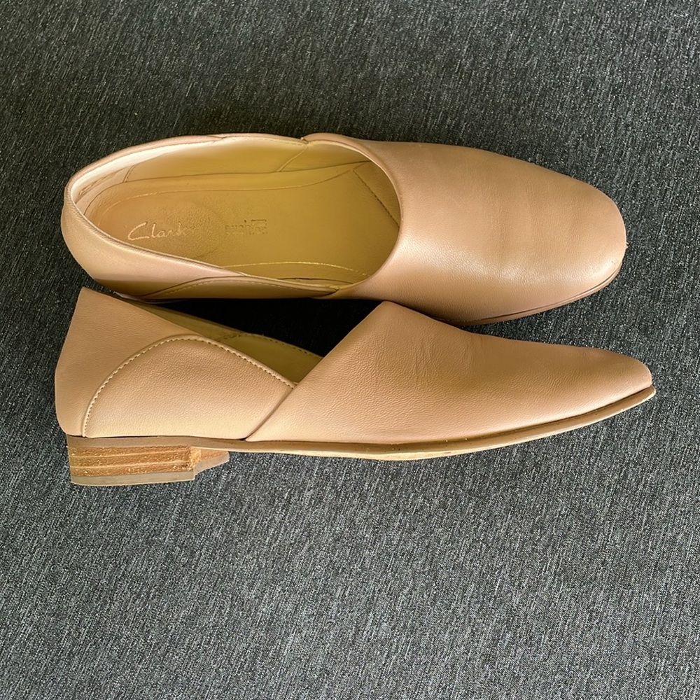 Clarks Pure Belle Cushion shoes flats leather tan US 6,5 super soft